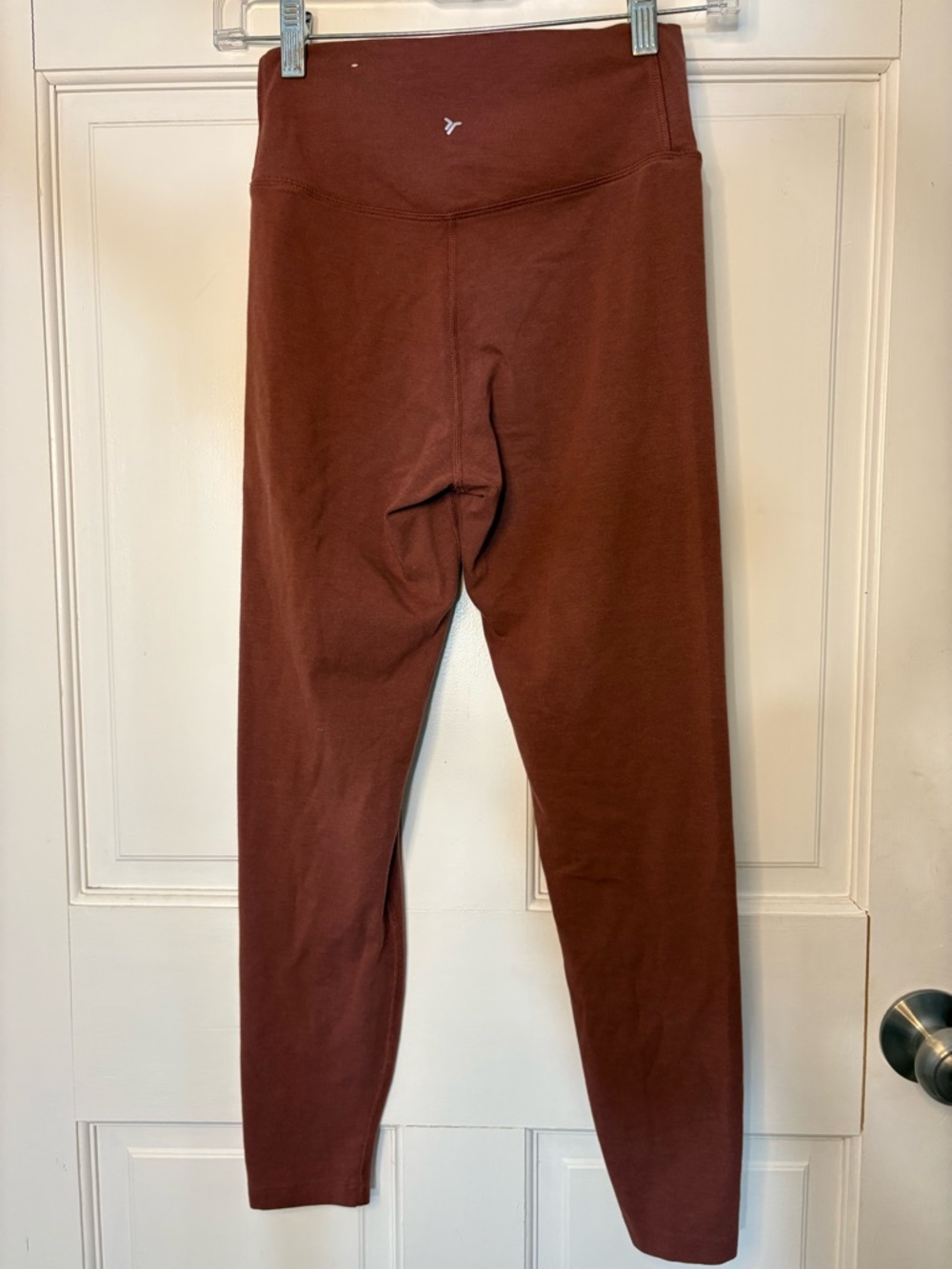 High-Waist Stretch Leggings - Rust